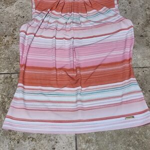 Calvin Klein Pink and Orange Striped Top
